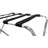 USTECH Luggage Rack-Single Tier, Assembled, Storage Organizer, Chrome, Pack of 1