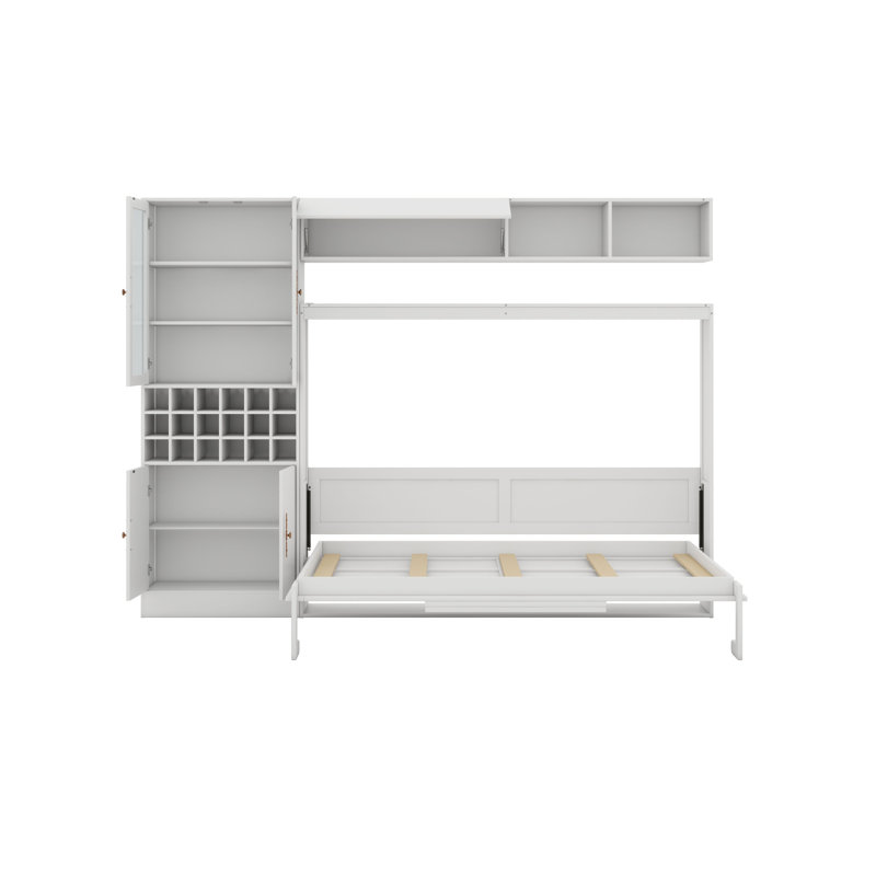 Lit escamotable avec canapé Murphy, Blanc
