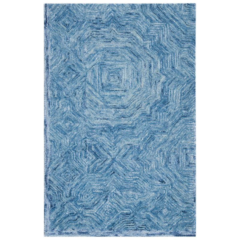 Ahmonie Hand Tufted Wool Abstract Rug, Rectangle 9' x 12'