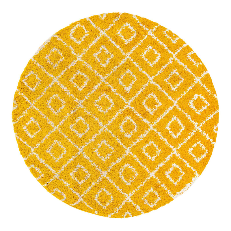Atasia Geometric Indoor Rug, Round 7'10"