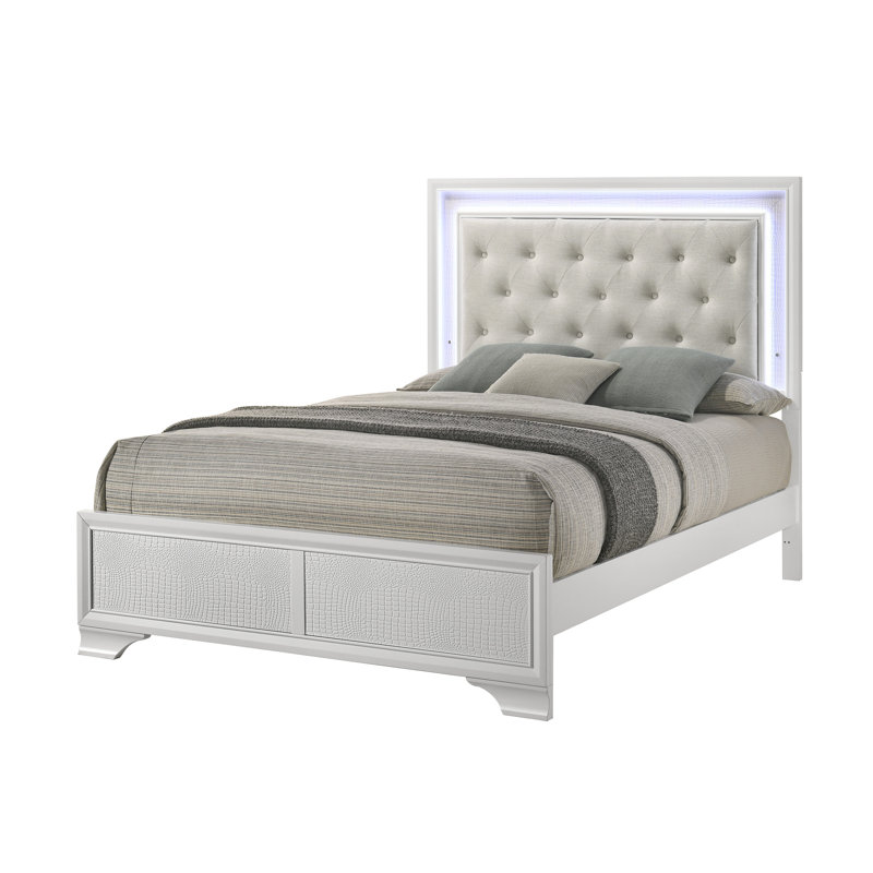 Mobilier de chambre à coucher 1pc, Chêne / Blanc, Double