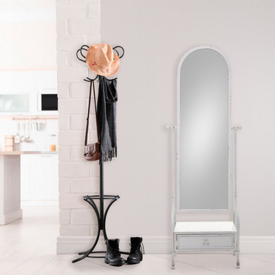 Larvell Solid And Engineered Wood Flat Floor Mirror