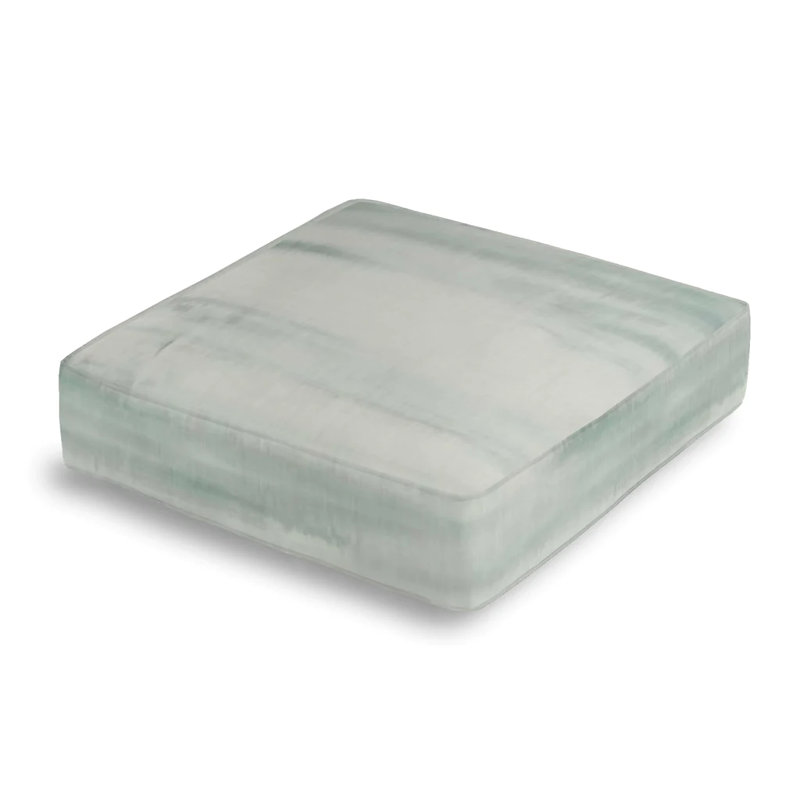 Square Pillow Cover & Insert, Green/White