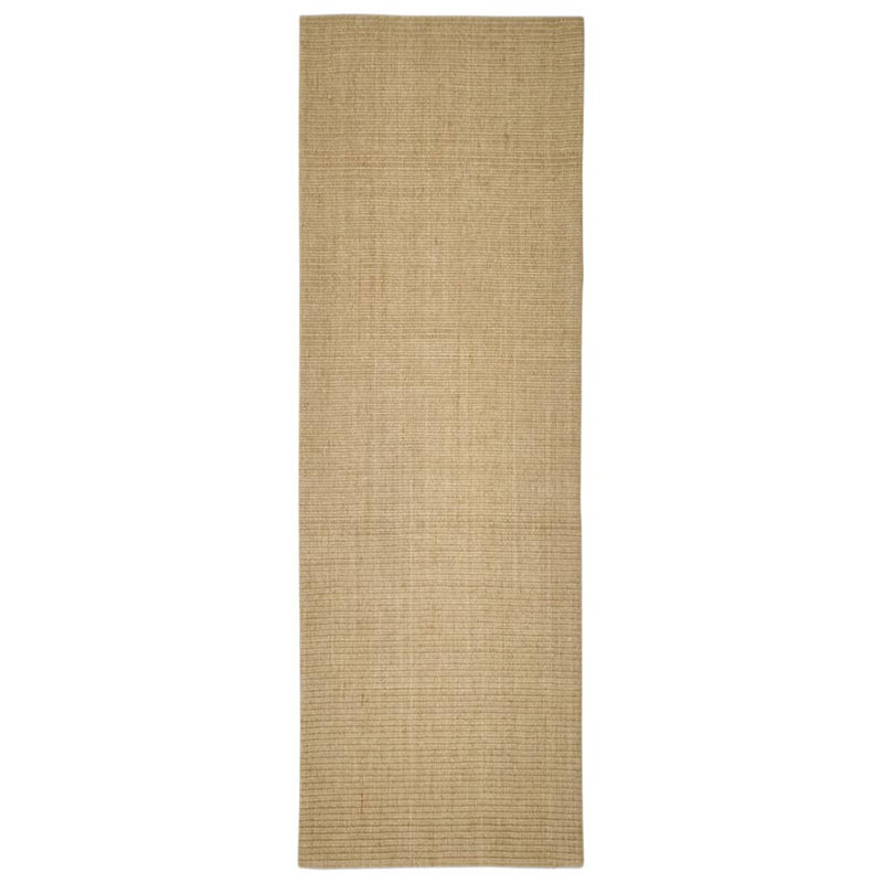 August Grove Rug Natural Sisal Brown, Rectangle 66 x 200cm
