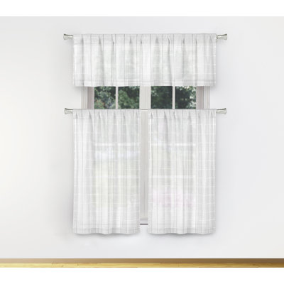 Nama Checkered Tailored Kitchen Curtain