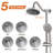Brushed Nickel Shower With 6 Inch Rain Head And Handheld, Offering A Luxurious Creating Spa-like Experience