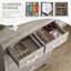 Commode 6 tiroirs en bois blanc, commode haute 45 po avec rangement pour chambre à coucher, placard, salon ou vestibule