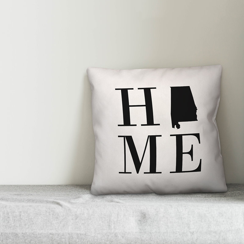 Coussin intérieur / extérieur Alabama Home State, Alabama