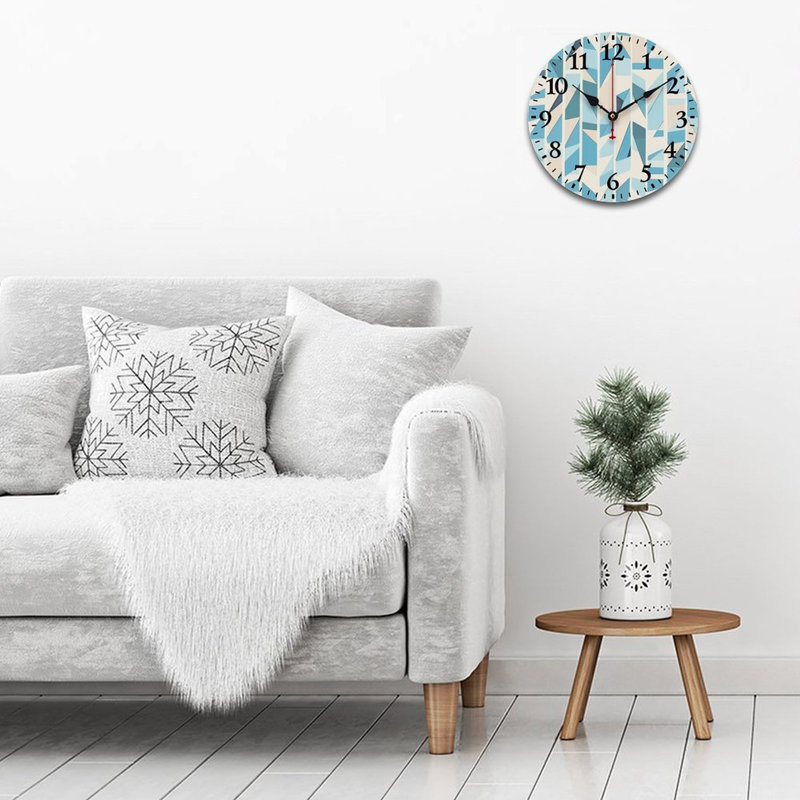 Décoration murale triangulaire bleue 12 x 12 po