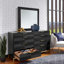 Commode double 8 tiroirs avec miroir Leshia