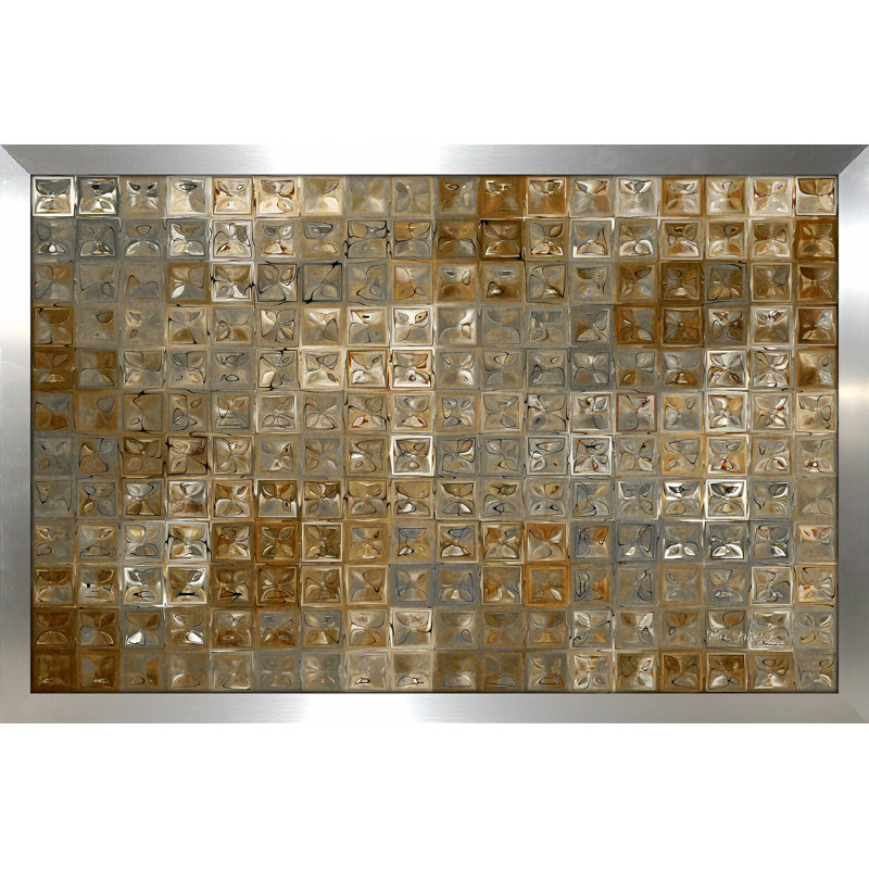 «Tile Art # 6 2013», impression sur toile, H 21,5 po x l 27,5 po x P 0,75 po, Encadrement argenté