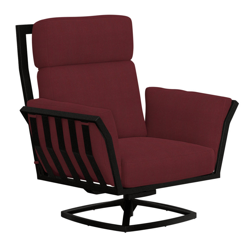 Aris Outdoor Rocker Chair, Carbon Black, Sensory Granite