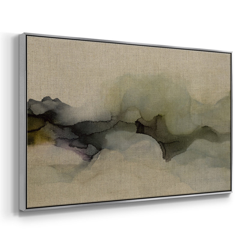 «When It Rains It Pours», reproduction sur toile tendue, H 17 po x l 25 po x P 2 po, Toile argentée avec cadre flottant