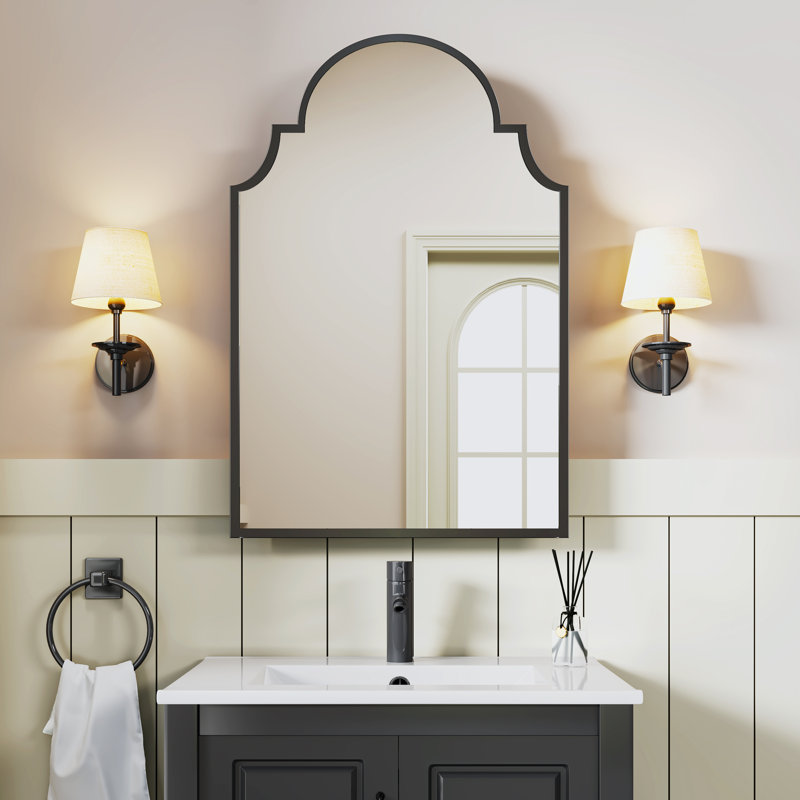 Pharmacie avec miroir H 20 "x H 30" Sabina, Noir mat