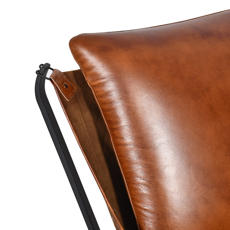 Fauteuil club Sling, Brun mat