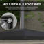 Base de parasol en porte-à-faux 84D-110V02, 330 lb Robuste, coussinets réglables, roue relevable, noir avec
