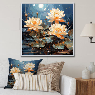 Lotus Bloom entre les blocs de Lilly III, reproduction d'art sur toile