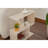 Modern Side Table, Travertine Color, 23.6 x 23.6 x 7.9 inches | 100% Melamine Coated Particle Board, Thickness: 0.7 inches | Elegant Marble Design, Perfect for Living Room, Bedroom, and Contemporary Spaces-491492194