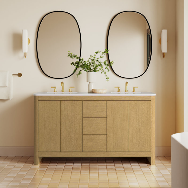 Raye 60'' Double Bathroom Vanity with Quartz Top