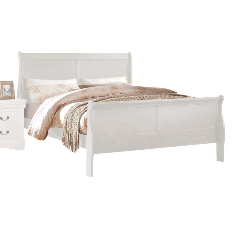 Bed Frame(Only Bed), White, King