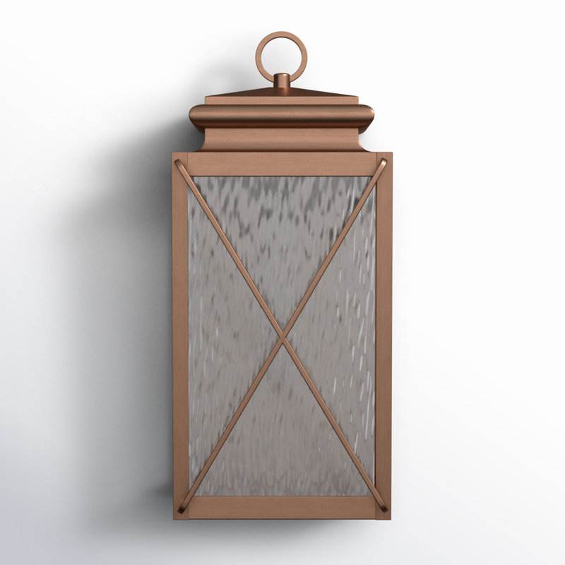 Lanterne murale d'extérieur à intensité variable avec verre d'eau Nahunta , H 21,5 po x l 10 po x P 6,75 po