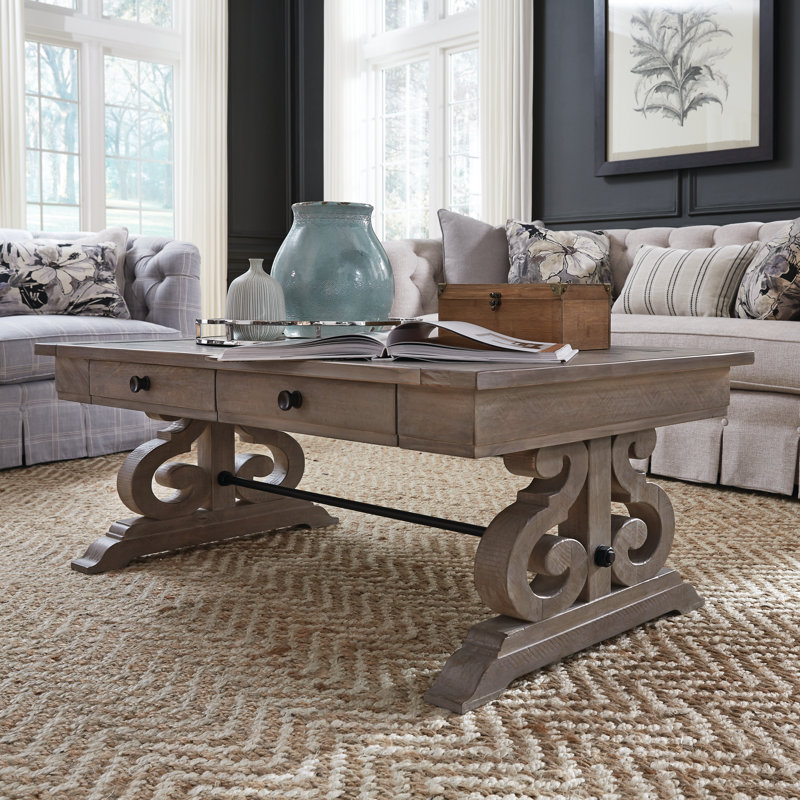 Ellenton Solid Wood Coffee Table, Dove Tail Gray