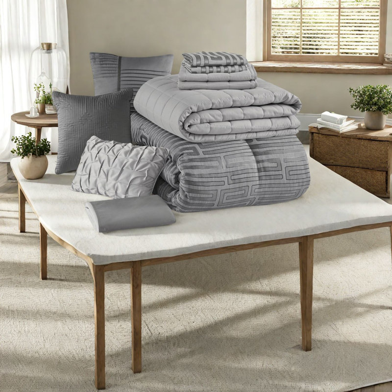 Ensembles de literie luxueux, jacquard en polyester, élégance moderne pour la maison
