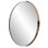 Ames Round Stainless Steel Beveled Mirror