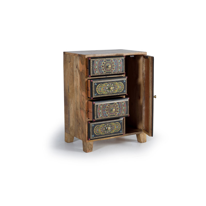 Alnita Solid Wood End Table
