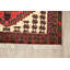 Tapis rouge en laine noué à la main de conception unique 3 pi 3 po x 4 pi 9 po Newmill