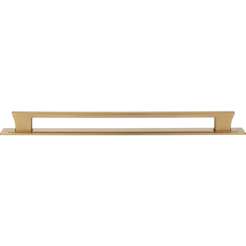 Zander 12" Center To Center Bar Pull, 12", Warm Brass