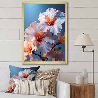 «Colorful Hibiscus Modern Blooming», reproduction sur toile