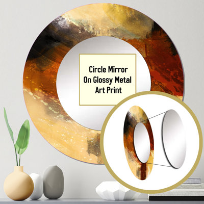 Elfred Metal Round Mirror
