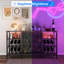 Buffet industriel 55,1 "avec lumières DEL et porte-verre Buffet Table-584821426