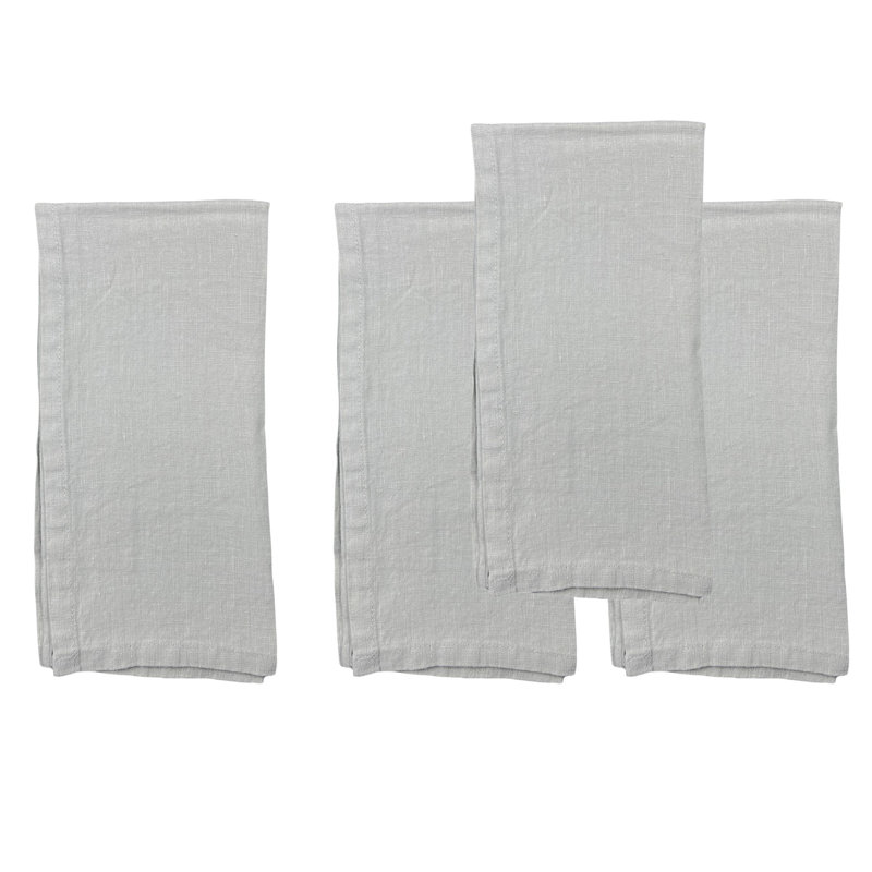 Stone Washed Linen Napkin, Stone
