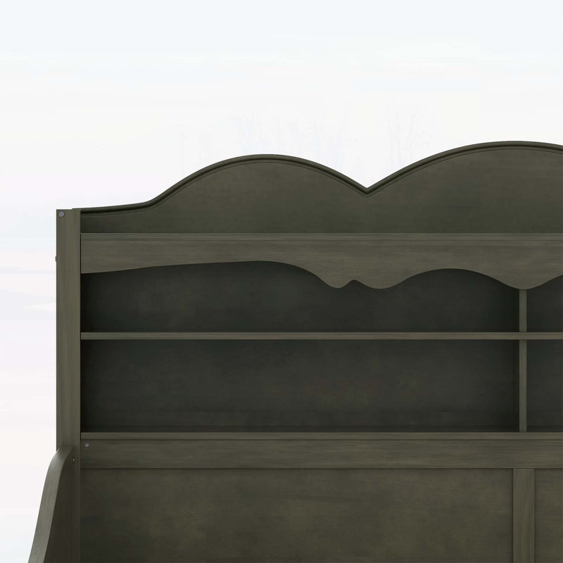 Lit de jour simple en bois avec tiroirs de rangement, aucun sommier nécessaire, Antique Grey