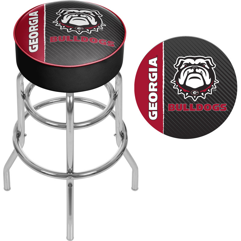 NCAA Swivel Upholstered Faux Leather Counter Stool