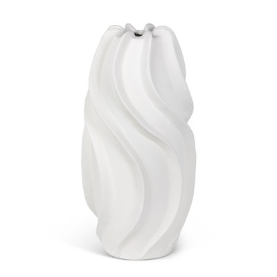 Vase Wave, grand, blanc mat