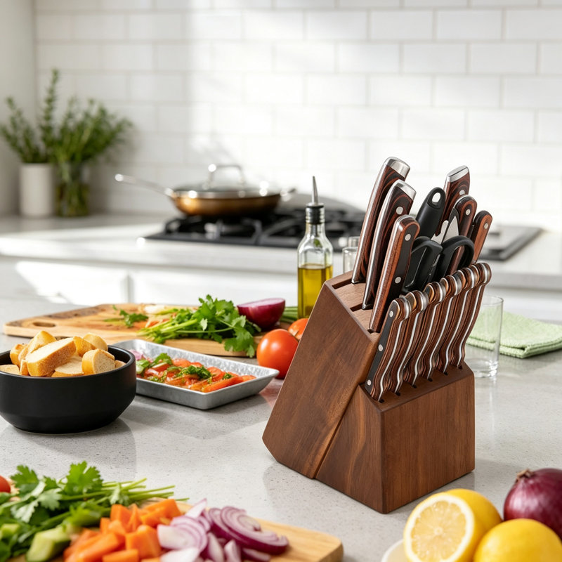 Fcbnposi 14 Slot Magnetic Knife Block