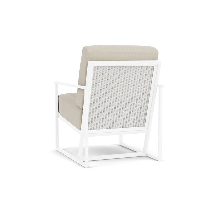 Summit Outdoor Lounge Chair, White, Matte White, Beach Natural