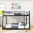 Metal Bunk Bed With Ladder And Guardrails-1909772803