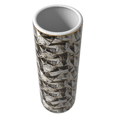 24" Abstract Green & Gold Umbrella Stand