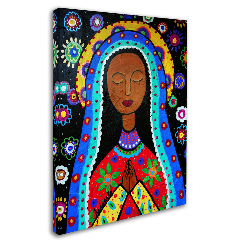 Colorful Religious Virgin Mary Canvas Art 24" x 32"