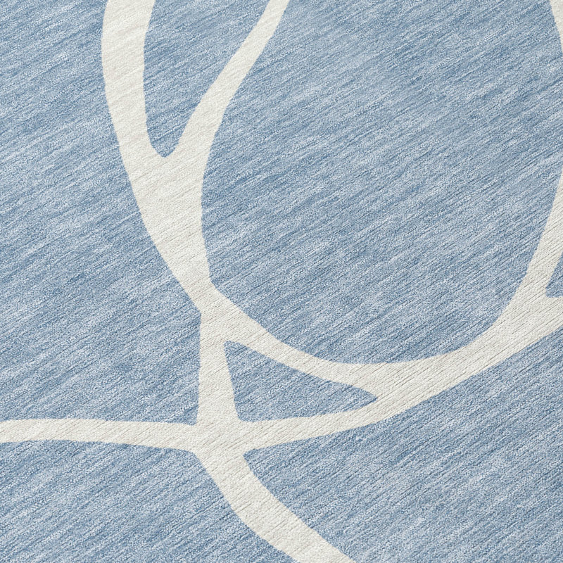 Mirelle Blue Washable Indoor-Outdoor Rug - , 10' x 14'
