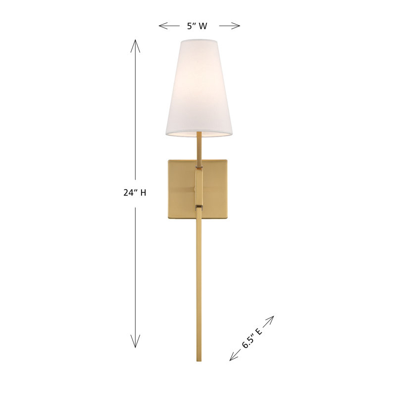 Vonnita 1-Light Wall Sconce in Brass, Brass