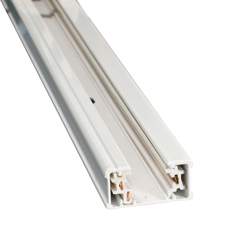 Rail à un circuit, Blanc, H 0,68 po x l 72 po x P 1,48 po