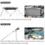 4 toits de bateau Bimini pour bateau, auvent L 8 pi x H 54 po x l 91 à 96 po avec rideaux latéraux à fermeture à glissière, toile de revêtement en polyuréthane, structure en aluminium de 1 po, comprend 2 sangles, 2 poteaux de support arrière stabl