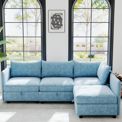 Couch, Modular Sectional Sofa with Storage for Living Room