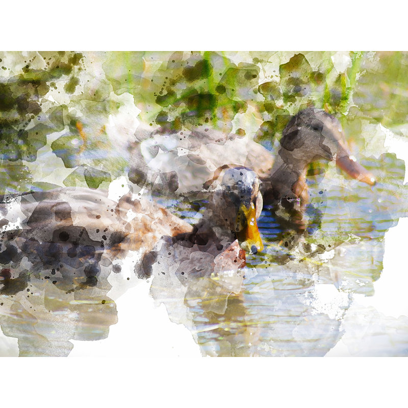 Ducks 3796 Print by Chamira Young, Black Framed Paper, 25.25" H x 31.25" W
