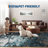 Modern Abstract Machine Washable Non-Slip Rug, Non-Shedding Contemporary Accent Rugs, Low Pile Indoor Carpet for Living Room, Bedroom-1799412304